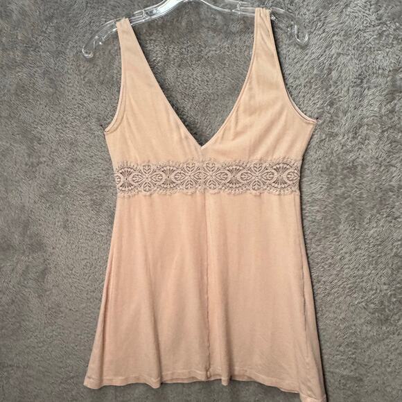 Cosabella Made in Italy V-Neck Stretchy Long Camisole Petal Light Pink Women M - Picture 4 of 6